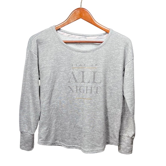 Danskin Other - Danskin “Stay up all Night” grey PJ top Small